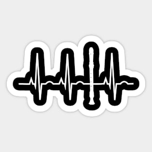 Recorder Instrument Shirt  Music Teacher Heartbeat Gift Sticker